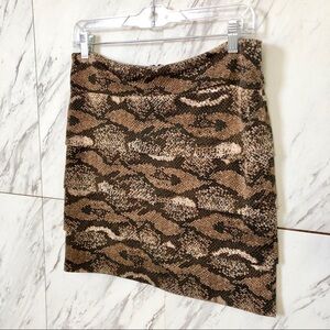 Arden B. Snake Reptile Print Tiered Stretch Mini Skirt SZ M